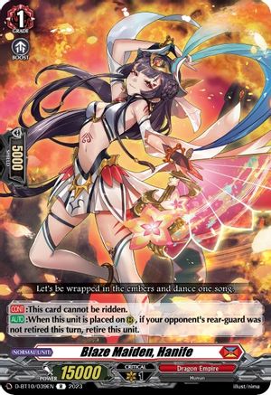 Image of Blaze Maiden, Hanife (D-BT10/039EN) [Dragon Masquerade]