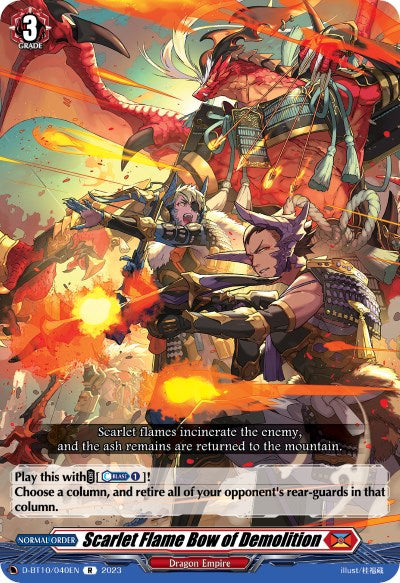 Image of Scarlet Flame Bow of Demolition (D-BT10/040EN) [Dragon Masquerade]