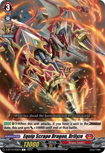 Image of Equip Scrape Dragon, Drilyze (D-BT10/058EN) [Dragon Masquerade]