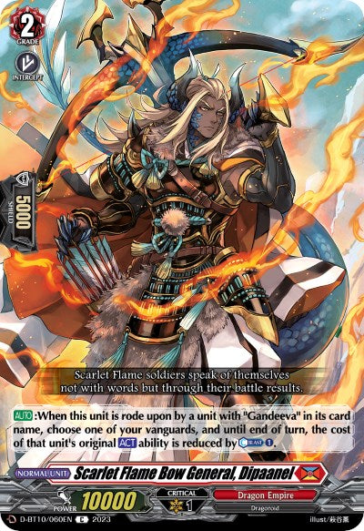 Image of Scarlet Flame Bow General, Dipaanel (D-BT10/060EN) [Dragon Masquerade]