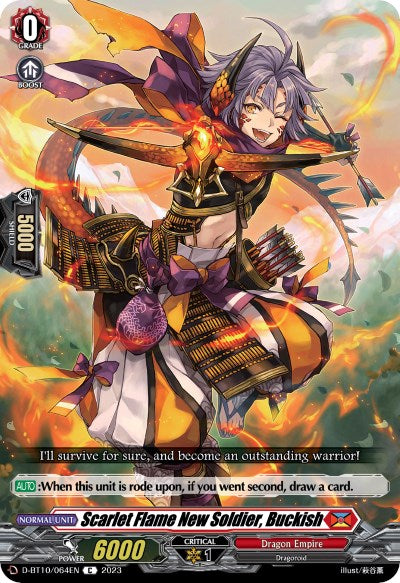 Image of Scarlet Flame New Soldier, Buckish (D-BT10/064EN) [Dragon Masquerade]