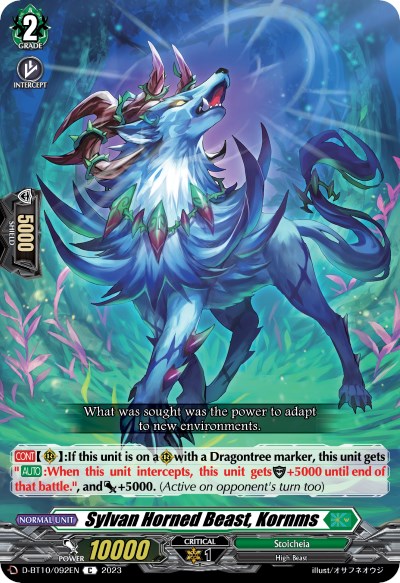 Image of Sylvan Horned Beast, Kornms (D-BT10/092EN) [Dragon Masquerade]