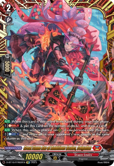 Image of Great Flame Axe of Ambitious Scales, Colgaflan (D-BT10/FFR02EN) [Dragon Masquerade]
