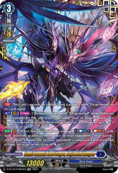 Image of Karmic Demonic Jewel Dragon, Drajeweled Masques (D-BT10/FFR04EN) [Dragon Masquerade]