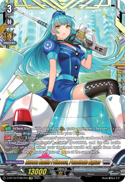 Image of Aurora Battle Princess, Penetrate Aquas (D-BT10/FFR07EN) [Dragon Masquerade]