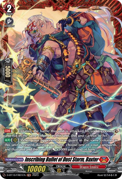 Image of Inscribing Bullet of Dust Storm, Baxter (D-BT10/FR01EN) [Dragon Masquerade]