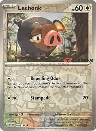 Image of Lechonk (154/198) (EB Games Promo) [Scarlet & Violet: Base Set]
