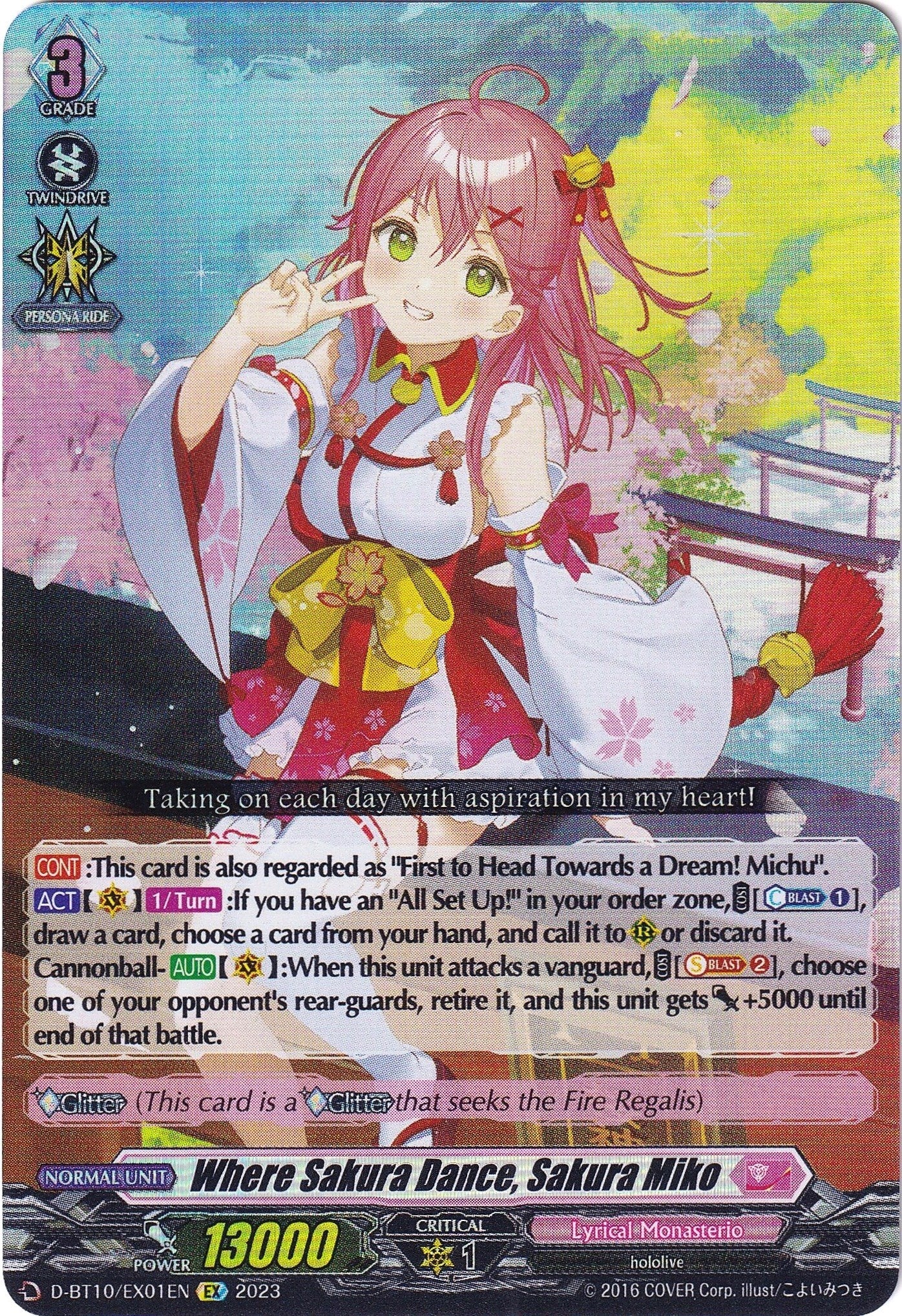 Image of Where Sakura Dance, Sakura Miko (D-BT10/EX01EN) [Lyrical Monasterio: Summertime Memories!]
