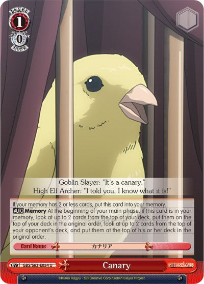 Image of Canary (GBS/S63-E054 U) [Goblin Slayer]