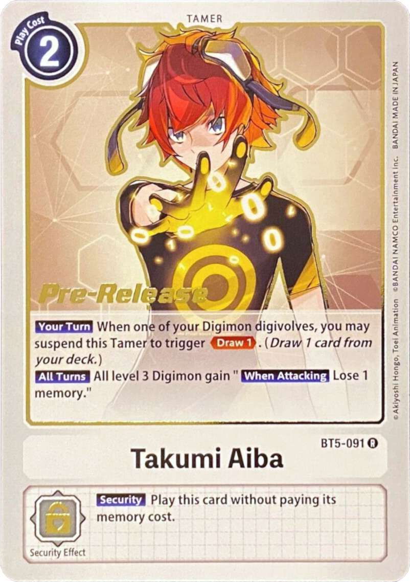Image of Takumi Aiba [BT5-091] [Battle of Omni Pre-Release Promos]