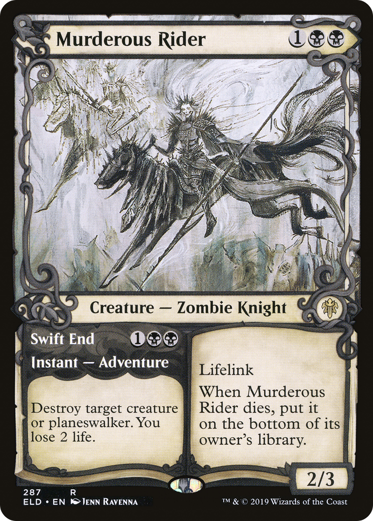 Image of Murderous Rider // Swift End (Showcase) [Throne of Eldraine]