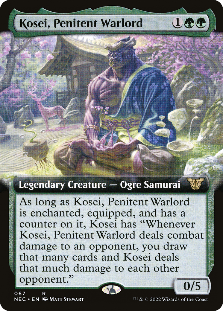 Image of Kosei, Penitent Warlord (Extended Art) [Kamigawa: Neon Dynasty Commander]