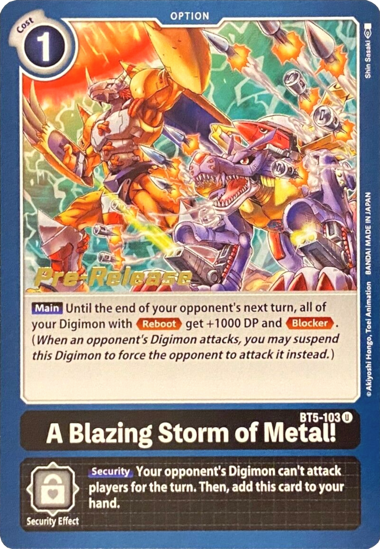 Image of A Blazing Storm of Metal! [BT5-103] [Battle of Omni Pre-Release Promos]