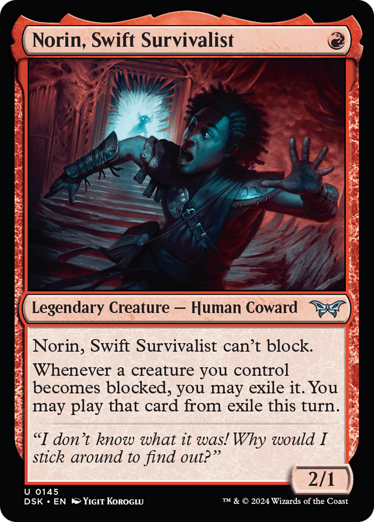 Image of Norin, Swift Survivalist (0145) [Duskmourn: House of Horror]
