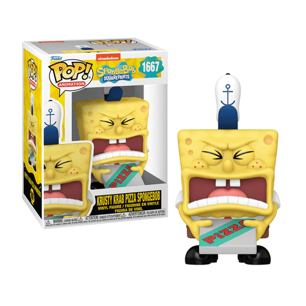 Image of Funko Pop! Television: Krusty Krab Pizza Spongebob (25th Anniversary) #1667