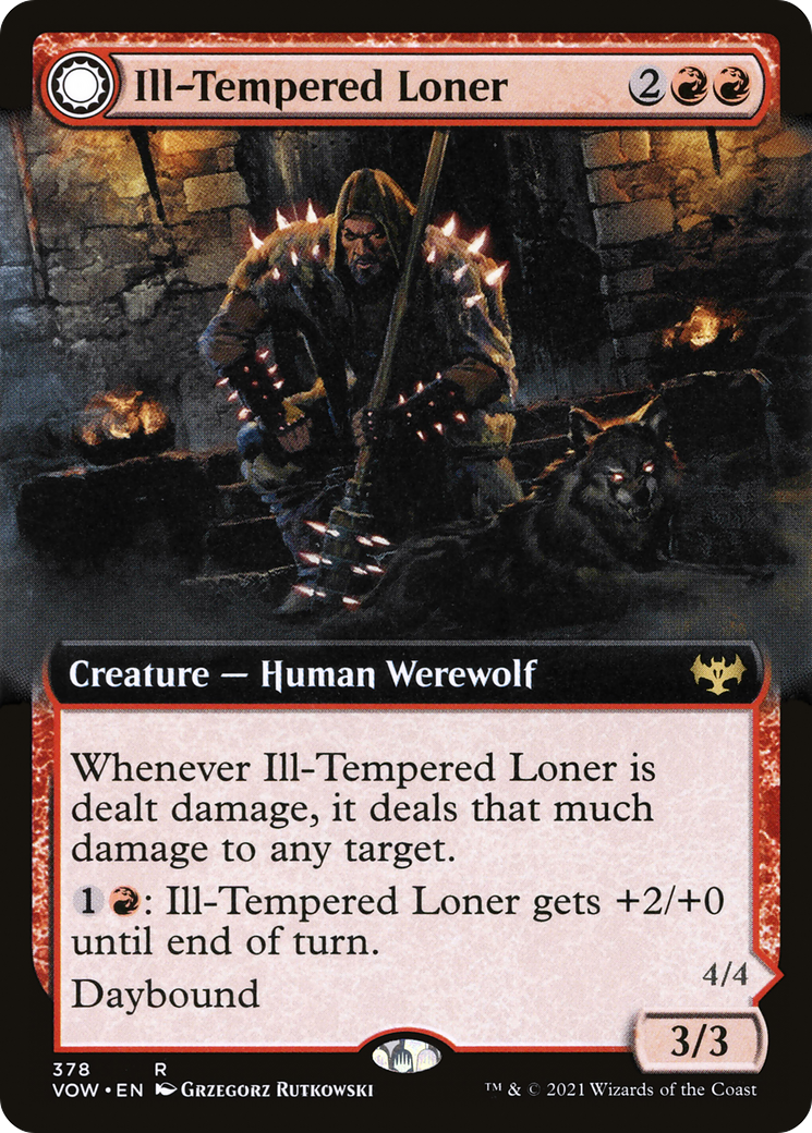 Image of Ill-Tempered Loner // Howlpack Avenger (Extended Art) [Innistrad: Crimson Vow]
