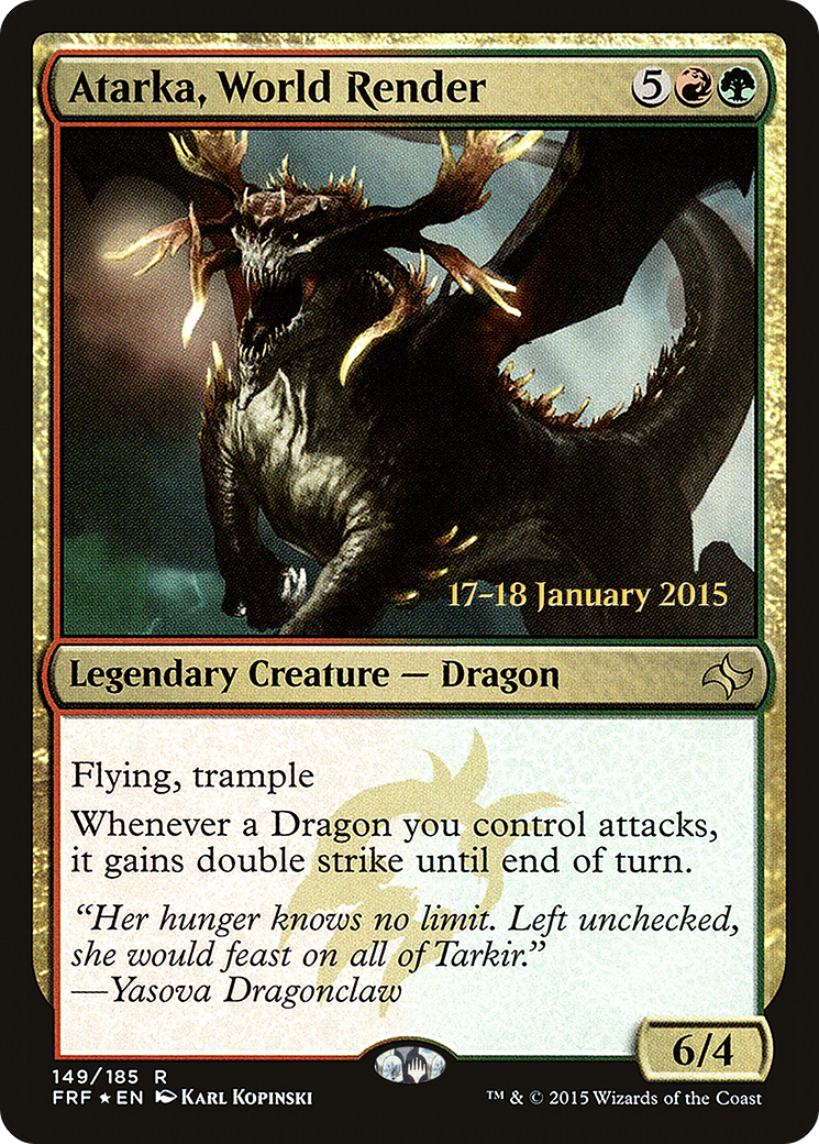 Image of Atarka, World Render [Fate Reforged Prerelease Promos]