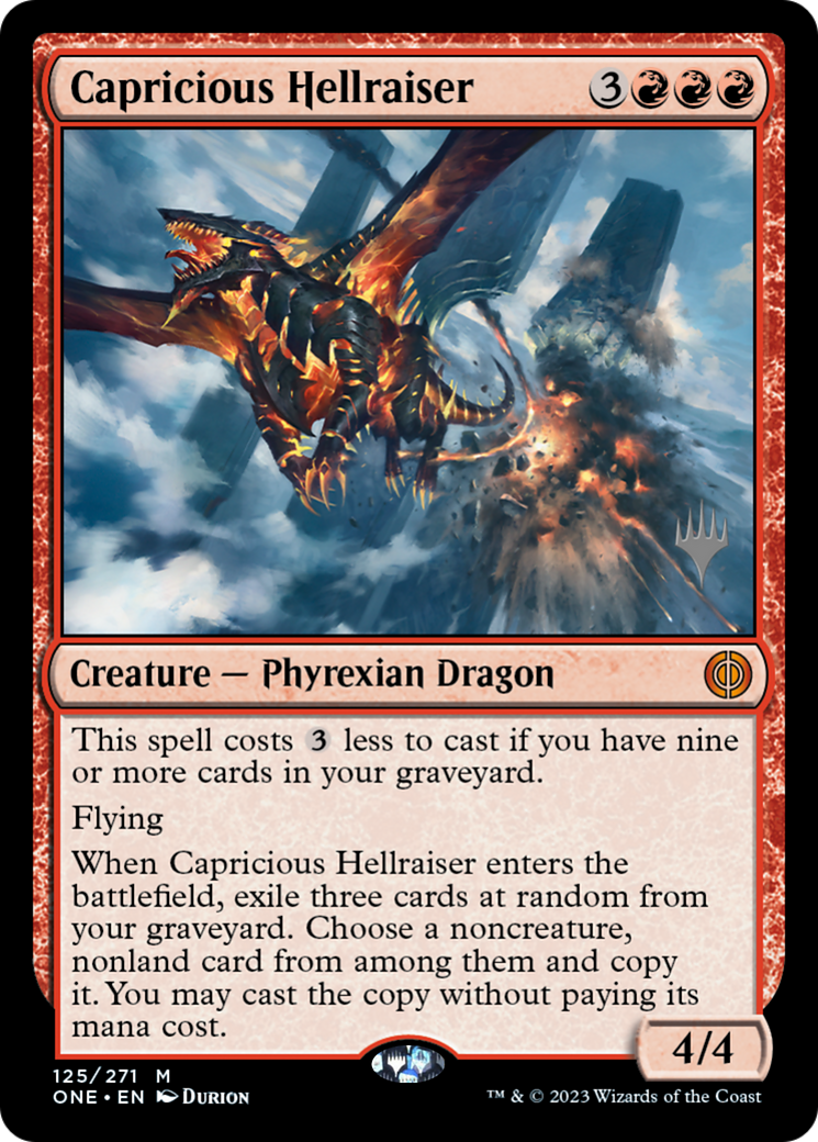 Image of Capricious Hellraiser (Promo Pack) [Phyrexia: All Will Be One Promos]