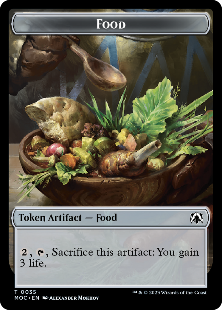 Image of Food // Replicated Ring Double-Sided Token [March of the Machine Commander Tokens]