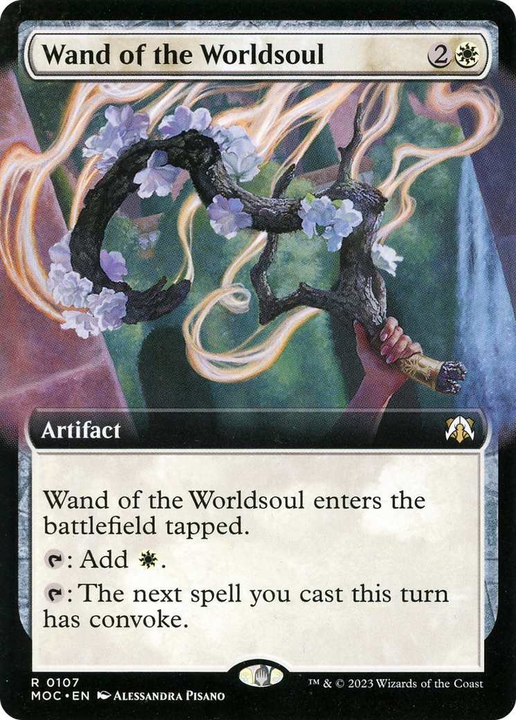 Image of Wand of the Worldsoul (Extended Art) (MOC-107) - March of the Machine Commander: (Extended Art) Foil