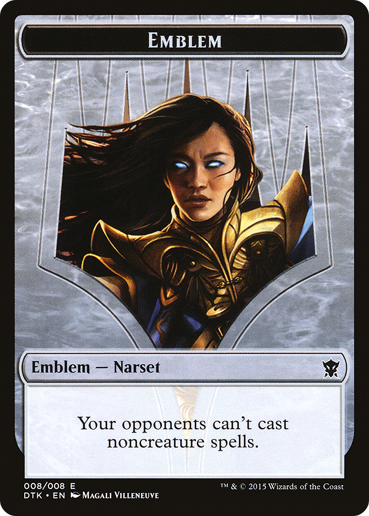 Image of Narset Transcendent Emblem [Dragons of Tarkir Tokens]