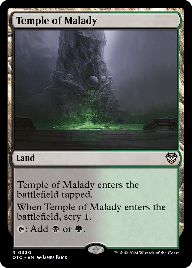 Image of Temple of Malady [Outlaws of Thunder Junction Commander]