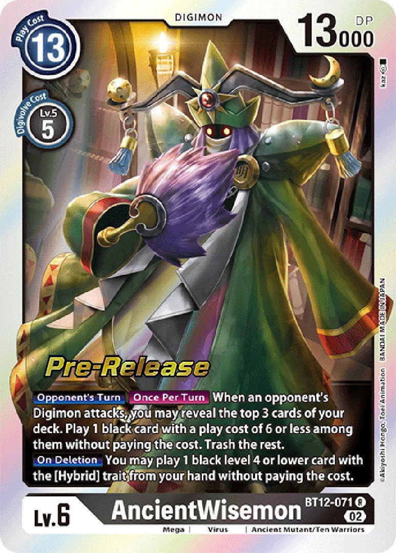 Image of AncientWisemon [BT12-071] [Across Time Pre-Release Cards]