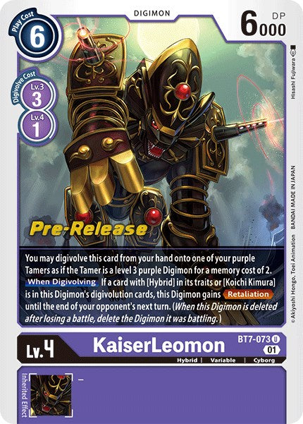 Image of KaiserLeomon [BT7-073] [Next Adventure Pre-Release Cards]