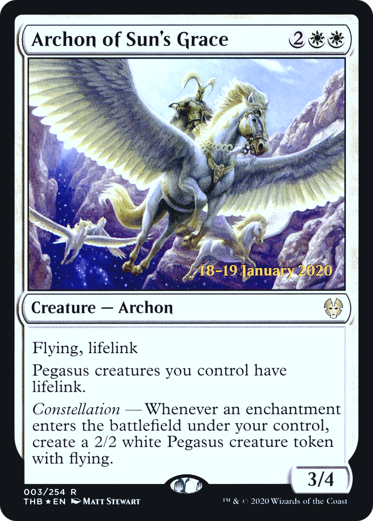 Image of Archon of Sun's Grace [Theros Beyond Death Prerelease Promos]