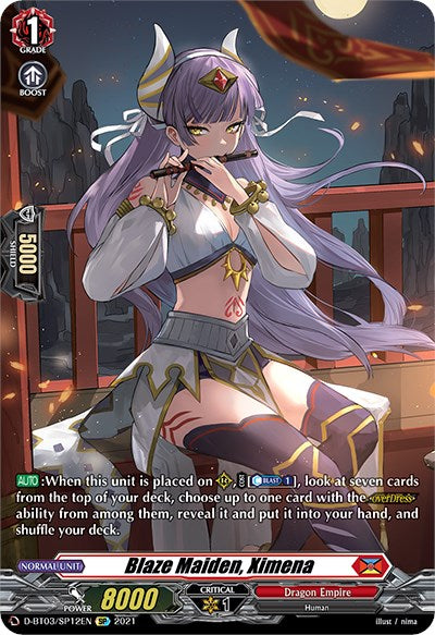 Image of Blaze Maiden, Ximena (D-BT03/SP12EN) [Advance of Intertwined Stars]