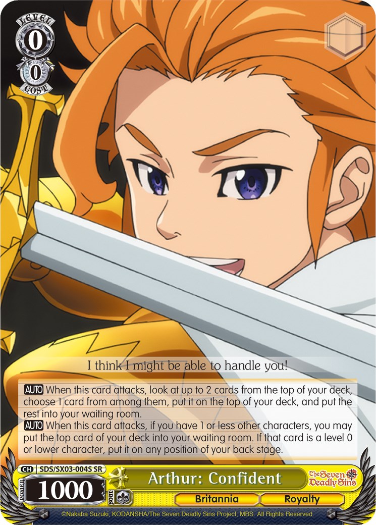 Image of Arthur: Confident (SDS/SX03-004S SR) [The Seven Deadly Sins]