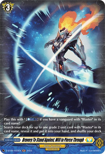 Image of Bravery To Stand Against, Will to Pierce Through (D-BT05/H33EN) [Triumphant Return of the Brave Heroes]