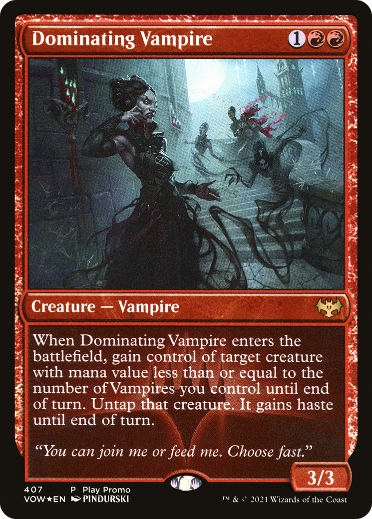 Image of Dominating Vampire (Play Promo) [Innistrad: Crimson Vow Promos]