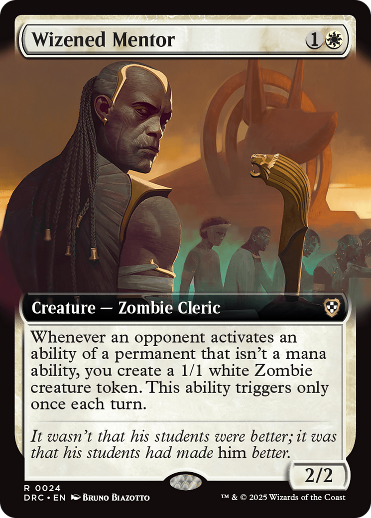 Image of Wizened Mentor (Extended Art) [Aetherdrift Commander]