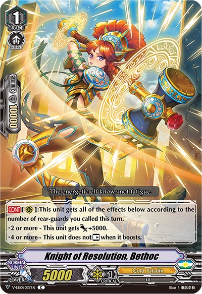 Image of Knight of Resolution, Bethoc (V-EB10/037EN) [The Mysterious Fortune]