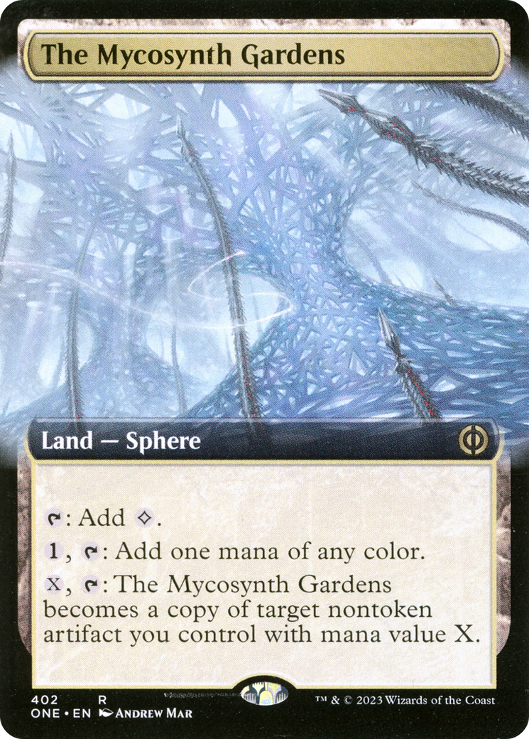 Image of The Mycosynth Gardens (Extended Art) [Phyrexia: All Will Be One]