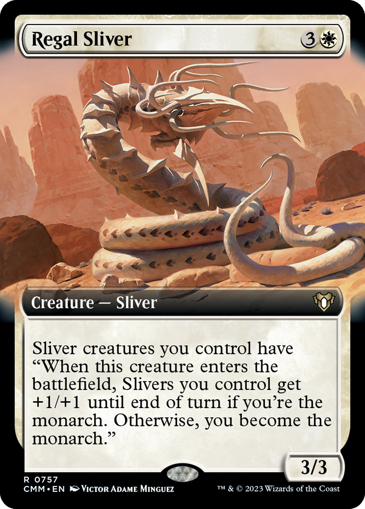 Image of Regal Sliver (Extended Art) [Commander Masters]