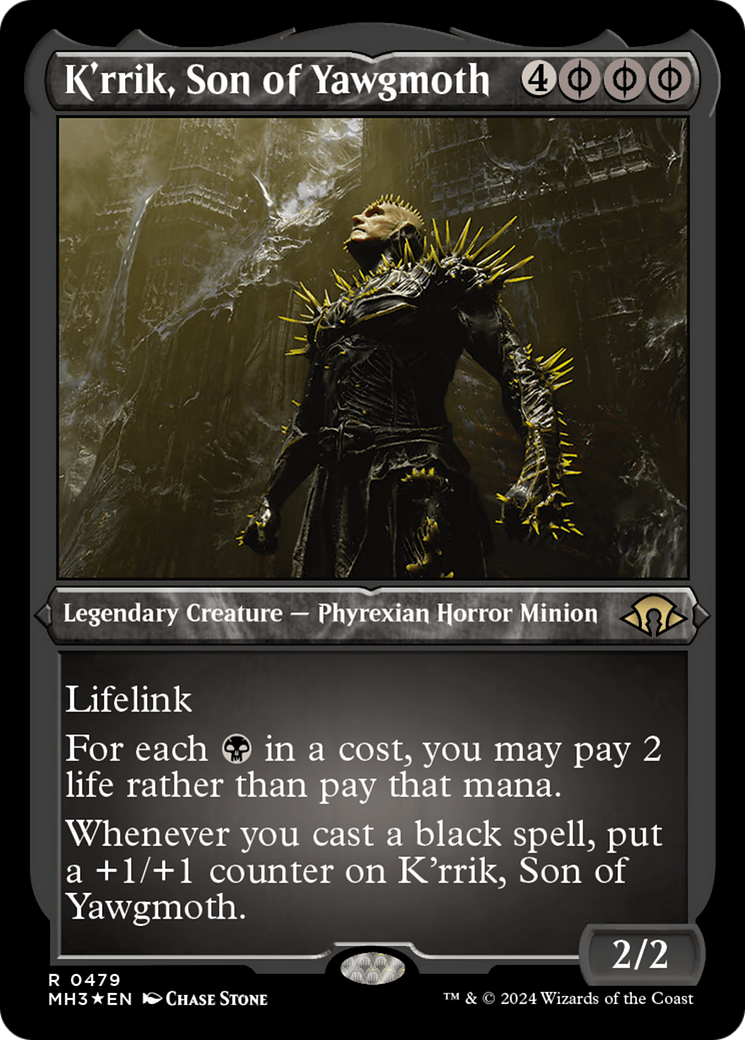 Image of K'rrik, Son of Yawgmoth (Foil Etched) [Modern Horizons 3]