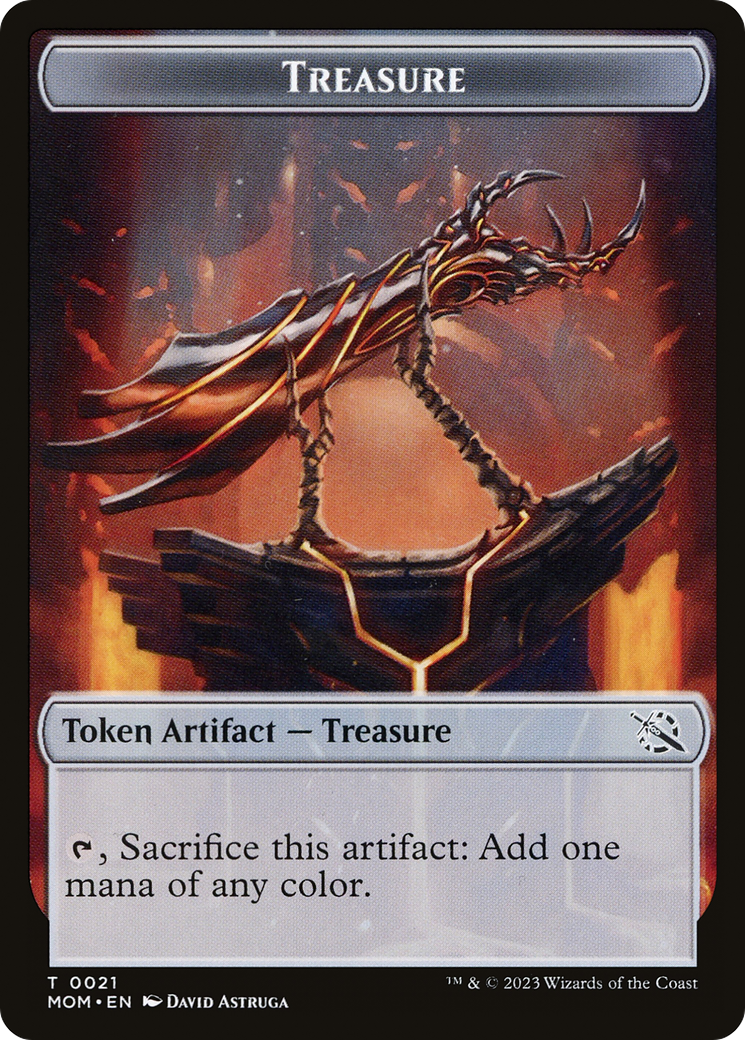 Image of Treasure (21) // Zombie Double-Sided Token [March of the Machine Tokens]