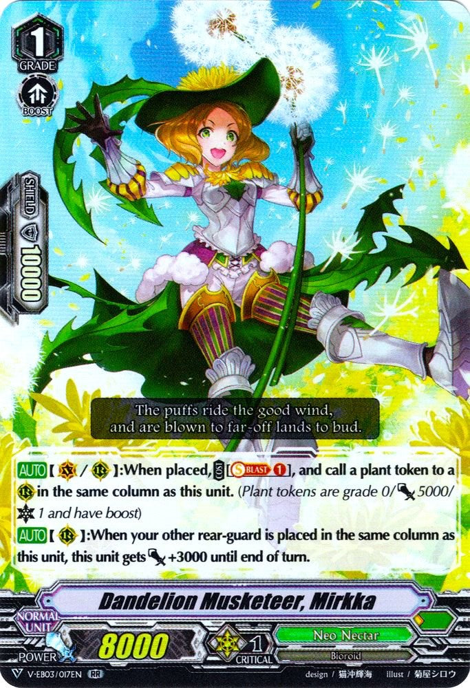 Image of Dandelion Musketeer, Mirkka (V-EB03/017EN) [ULTRARARE MIRACLE COLLECTION]