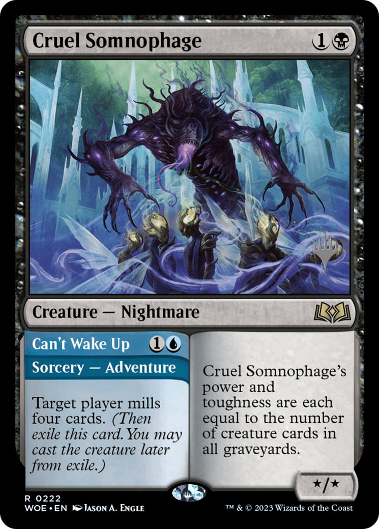 Image of Cruel Somnophage // Can't Wake Up (Promo Pack) [Wilds of Eldraine Promos]