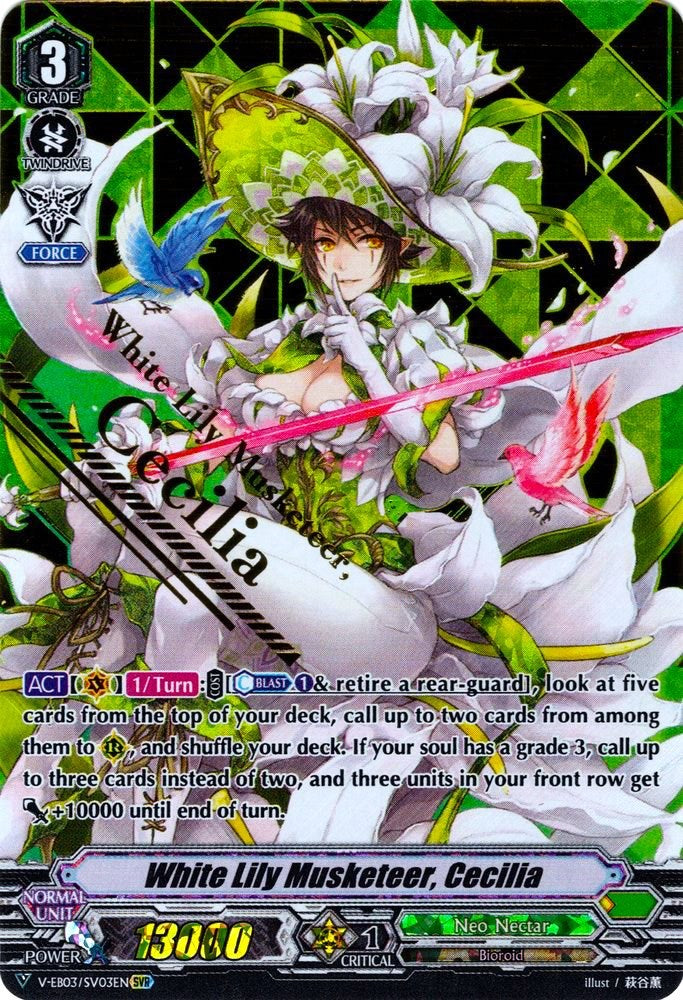 Image of White Lily Musketeer, Cecilia (V-EB03/SV03EN) [ULTRARARE MIRACLE COLLECTION]