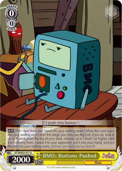 Image of BMO: Buttons Pushed (AT/WX02-017 U) [Adventure Time]