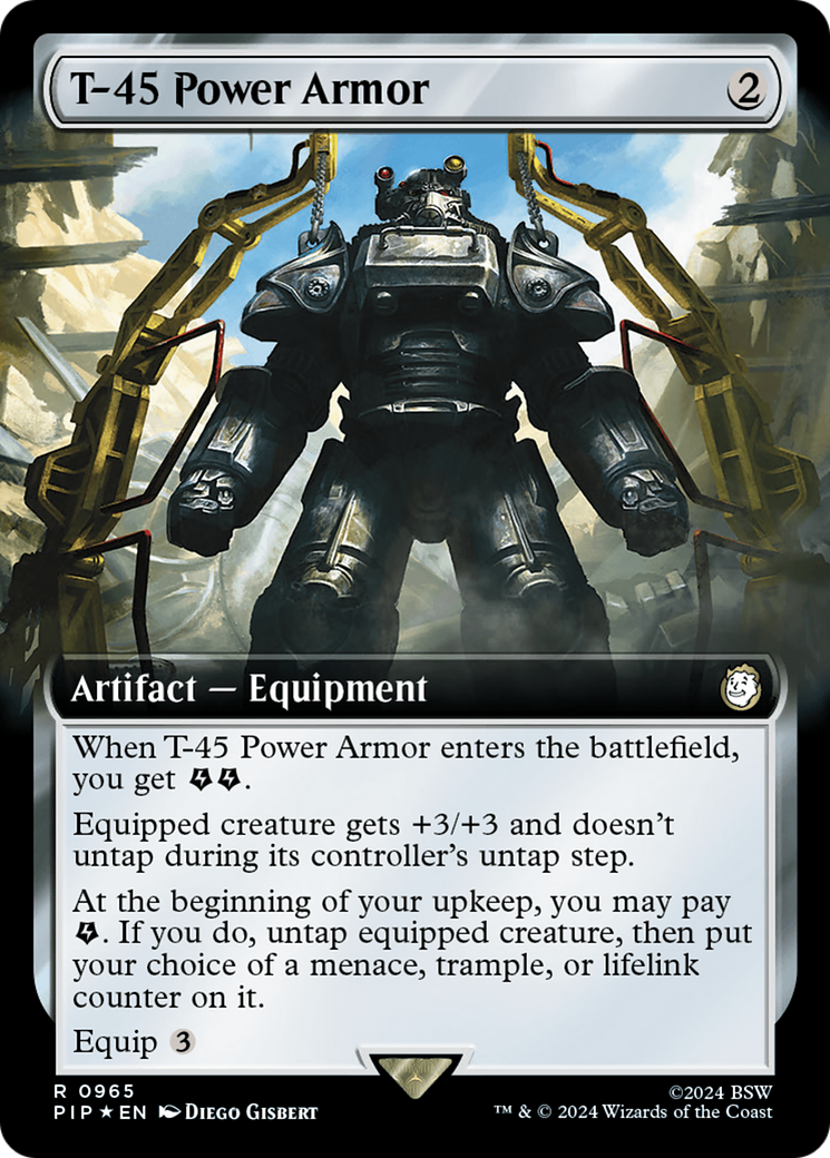 Image of T-45 Power Armor (Extended Art) (Surge Foil) [Fallout]