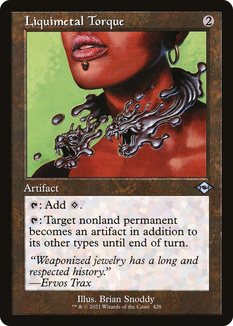 Image of Liquimetal Torque (Retro Frame) (MH2-428) - Modern Horizons 2 Etched Foil
