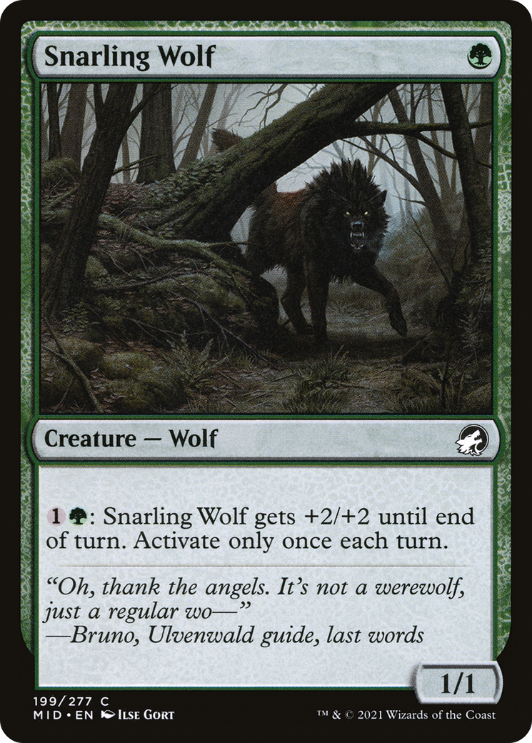 Image of Snarling Wolf [Innistrad: Midnight Hunt]