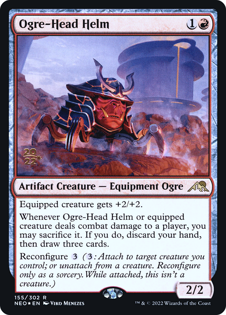 Image of Ogre-Head Helm [Kamigawa: Neon Dynasty Prerelease Promos]