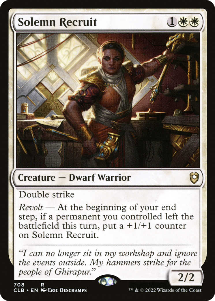 Image of Solemn Recruit [Commander Legends: Battle for Baldur's Gate]