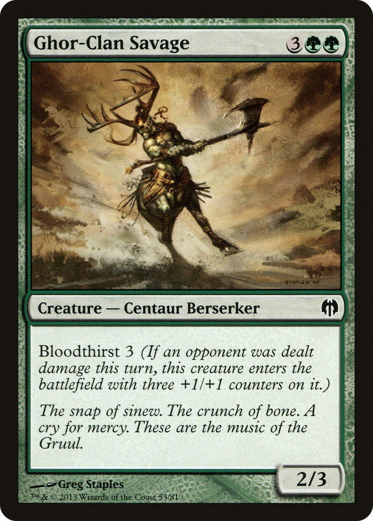 Image of Ghor-Clan Savage [Duel Decks: Heroes vs. Monsters]