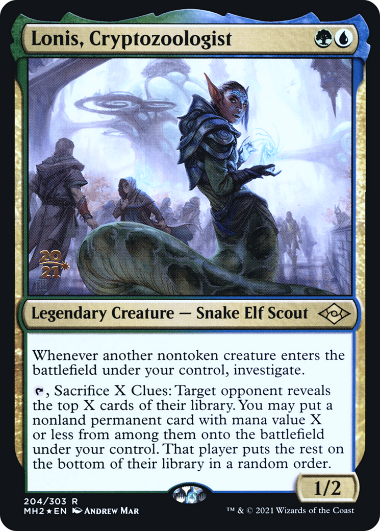 Image of Lonis, Cryptozoologist [Modern Horizons 2 Prerelease Promos]